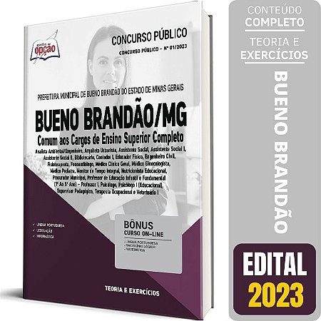 Apostila Bueno Brandão MG 2023 - Comum Ensino Superior Completo