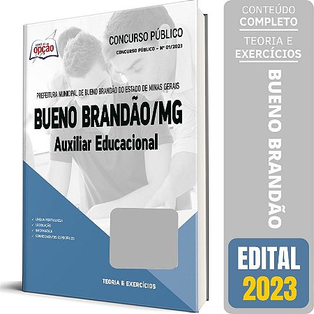 Apostila Prefeitura de Bueno Brandão MG 2023 - Auxiliar Educacional