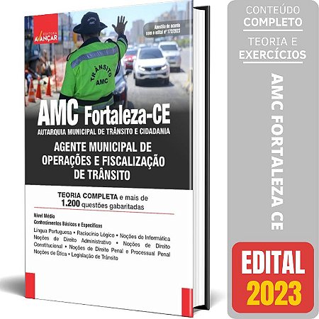 Apostila Amc Fortaleza Ce 2023 - Agente De Operações De Trânsito
