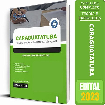Apostila Prefeitura de Caraguatatuba SP 2024 - Agente Administrativo
