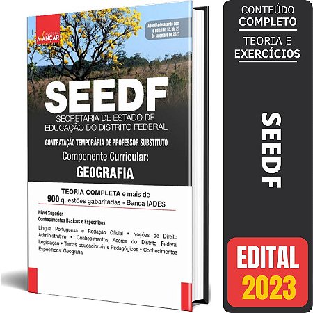 Apostila Concurso Seedf 2023 - Professor Temporário - Geografia - SEE DF