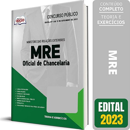 Apostila MRE 2023 - Oficial de Chancelaria