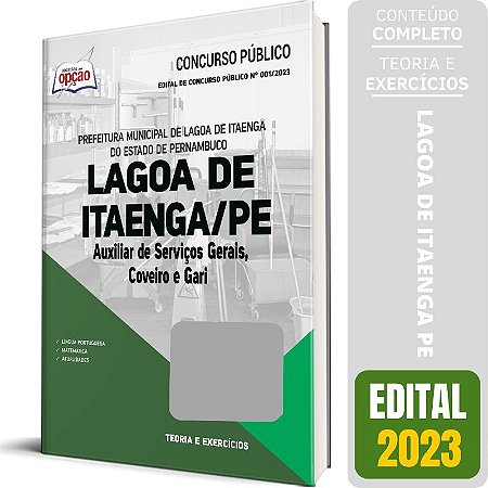 Apostila Prefeitura Lagoa de Itaenga PE 2023 - Auxiliar de Serviços Gerais, Coveiro e Gari