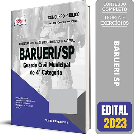 Apostila Barueri SP 2023 - Guarda Civil Municipal de 4ª Categoria