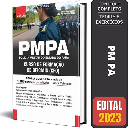 Apostila Pm Pa Oficial 2023 - Curso De Formação De Oficiais