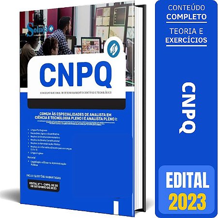 Apostila CNPQ 2023 - Analista em Ciência e Tecnologia Pleno I