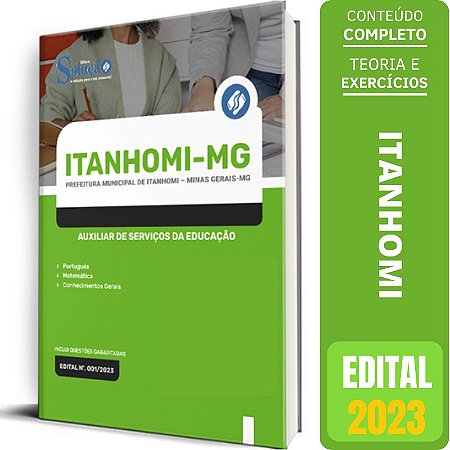 Apostila Prefeitura de Itanhomi MG 2023 - Auxiliar de Serviços da Educação