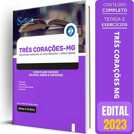 Apostila Prefeitura de Três Corações MG 2023 - Comum aos Cargos de Nível Médio e Superior