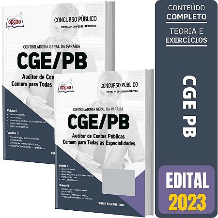 Apostila CGE PB 2023 - Auditor de Contas Públicas - Comum para Todas as Especialidades