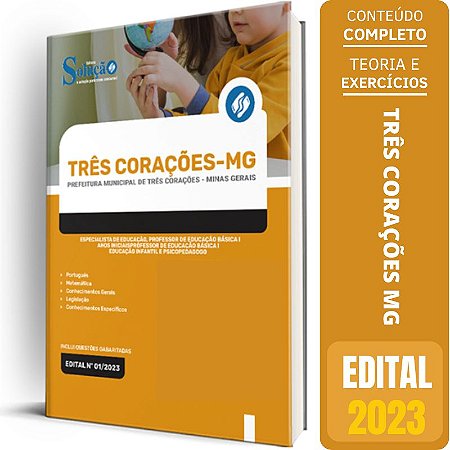 Apostila Prefeitura de Três Corações MG 2023 - Professor de Educação Básica I e Psicopedagog