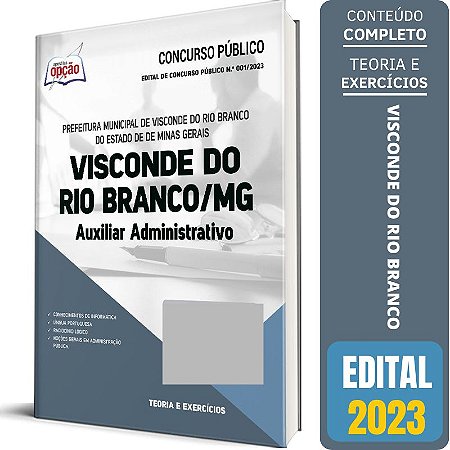 Apostila Visconde do Rio Branco MG 2023 - Auxiliar Administrativo