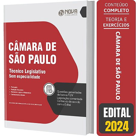 Apostila Câmara de São Paulo 2023 - Técnico Legislativo - Sem Especialidade
