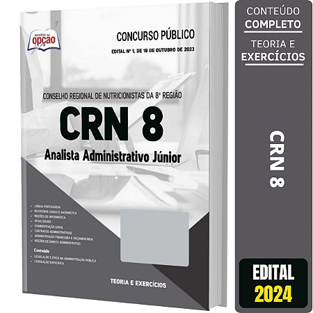 Apostila CRN 8 2024 - Analista Administrativo Júnior