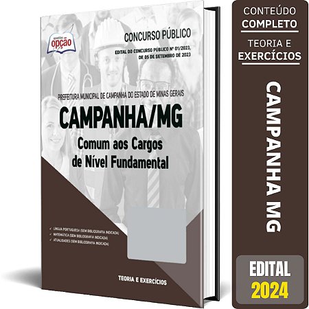 Apostila Prefeitura de Campanha MG 2024 - Comum aos Cargos de Nível Fundamental