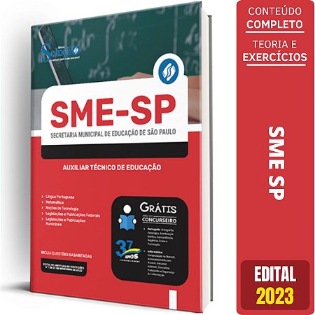 Apostila SME SP 2024 - Auxiliar Técnico de Educação - ATE