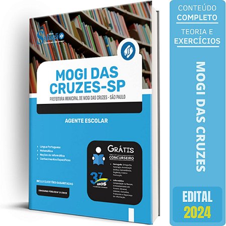 Apostila Prefeitura de Mogi das Cruzes SP 2024 - Agente Escolar