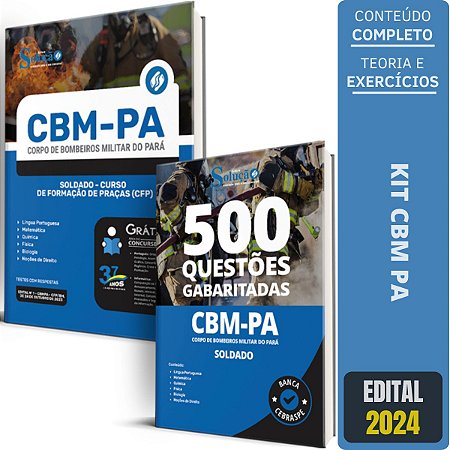 Kit Apostila Concurso CBM PA - Soldado + Testes