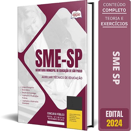 Apostila SME SP 2024 - Auxiliar Técnico de Educação