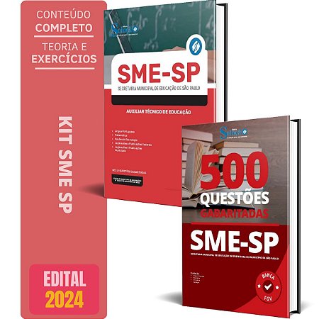 Kit Apostila SME SP - Auxiliar Técnico de Educação + Testes