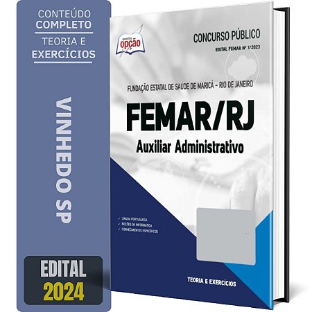 Apostila FEMAR RJ 2024 - Auxiliar Administrativo