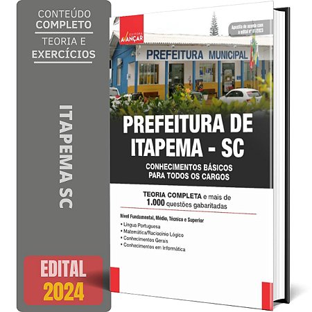 Apostila Itapema Sc 2024 - Conhecimentos Básicos Todos Os Cargos