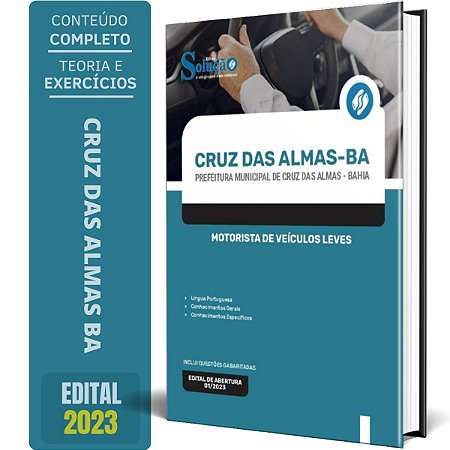 Apostila Prefeitura de Cruz das Almas BA 2024 - Motorista de Veículos Leves