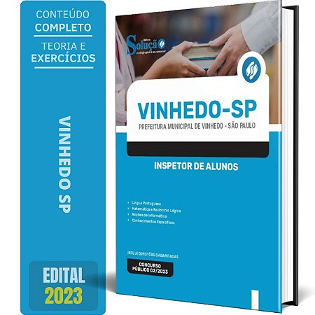 Apostila Prefeitura de Vinhedo SP 2024 - Inspetor de Alunos