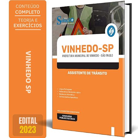 Apostila Prefeitura de Vinhedo SP 2024 - Assistente de Trânsito
