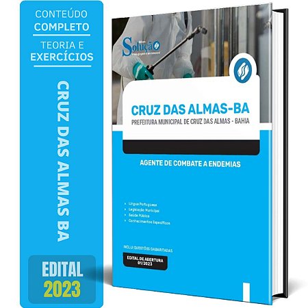 Apostila Prefeitura de Cruz das Almas BA 2024 - Agente de Combate a Endemias