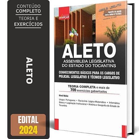 Apostila ALETO 2024 - Policial Legislativo E Técnico Legislativo - Conhecimentos Básicos