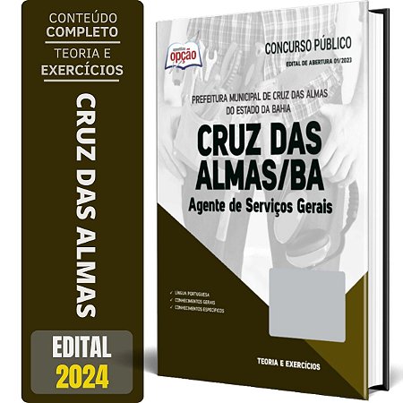 Apostila Prefeitura de Cruz das Almas BA 2024 - Agente de Serviços Gerais