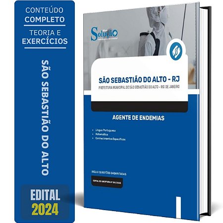 Apostila Prefeitura de São Sebastião do Alto RJ 2024 - Agente de Endemias