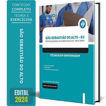 Apostila Prefeitura de São Sebastião do Alto RJ 2024 - Técnico em Enfermagem