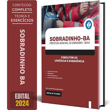 Apostila Prefeitura de Sobradinho BA 2024 - Condutor de Urgência e Emergência