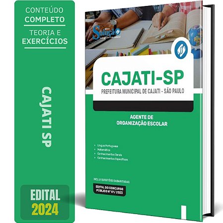 Apostila Prefeitura de Cajati SP 2024 - Agente de Organização Escolar