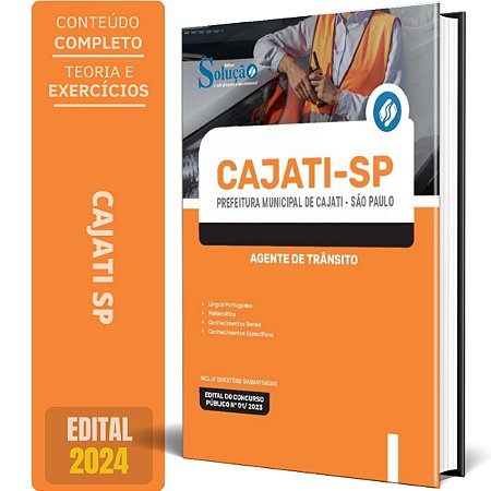 Apostila Prefeitura de Cajati SP 2024 - Agente de Trânsito