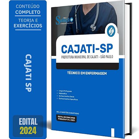 Apostila Prefeitura de Cajati SP 2024 - Técnico em Enfermagem