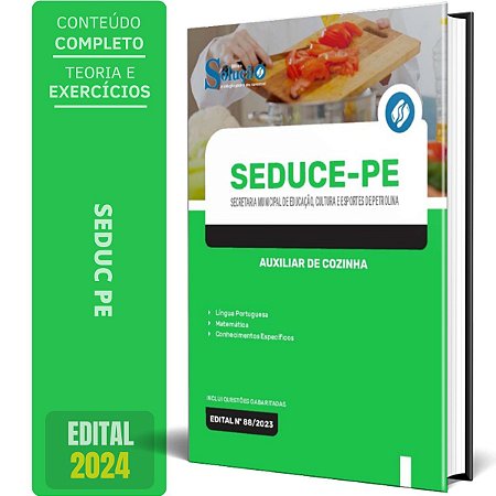Apostila SEDUCE PE 2024 - Auxiliar de Cozinha