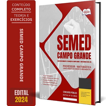 Apostila SEMED Campo Grande MS 2024 Professor - Matemática (Anos Finais do Ensino Fundamental)