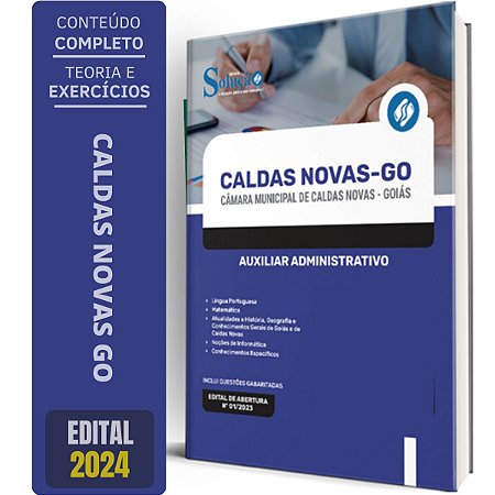 Apostila Câmara de Caldas Novas GO 2024 - Auxiliar Administrativo