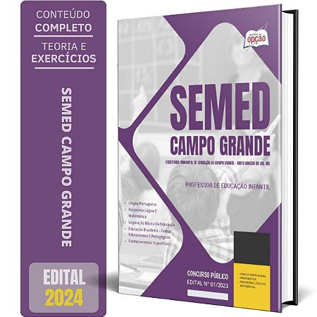 Apostila SEMED Campo Grande MS 2024 - Professor de Educação Infantil