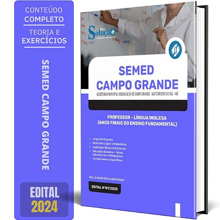 Apostila Semed Campo Grande Ms 2024 - Professor Língua Inglesa