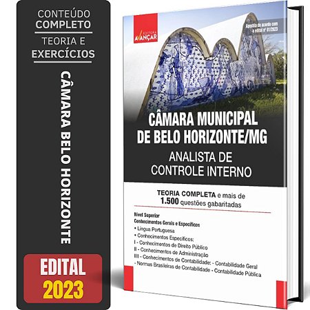 Apostila Câmara De Belo Horizonte Mg 2024 - Analista De Controle