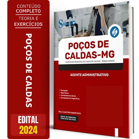 Apostila Prefeitura de Poços de Caldas MG 2024 - Agente Administrativo