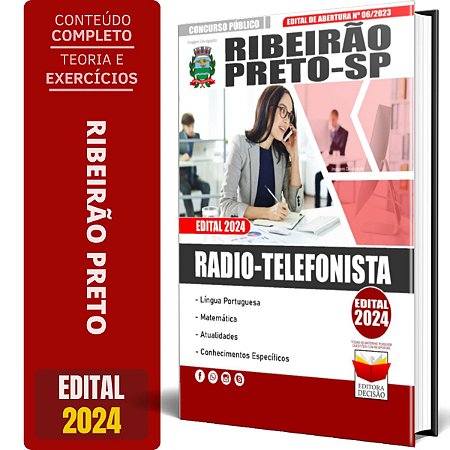 Apostila Radio Telefonista Concurso Ribeirão Preto Sp 2024