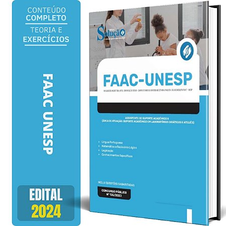 Apostila UNESP (FAAC - Câmpus Bauru) 2024 - Assistente de Suporte Acadêmico II