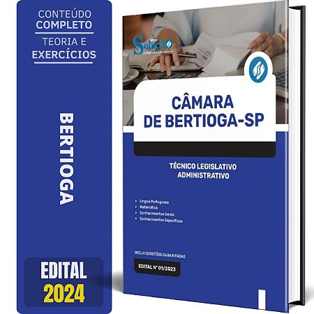Apostila Câmara de Bertioga SP 2024 - Técnico Legislativo Administrativo