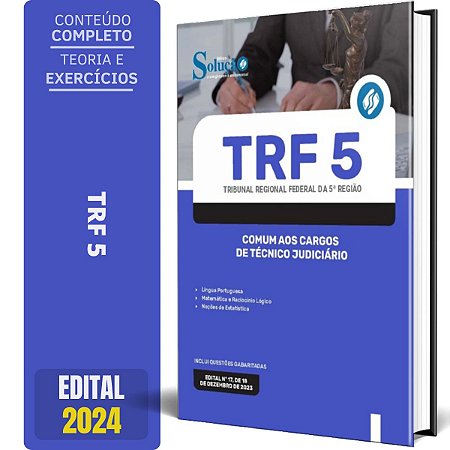 Apostila TRF 5 2024 - Comum aos cargos de Técnico Judiciário
