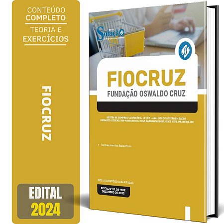 Apostila FIOCRUZ 2024 - Gestão de Compras/Licitações/UF (RJ) - Analista de Gestão em Saúde