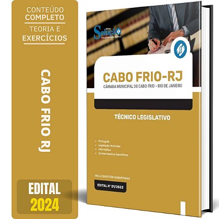 Apostila Câmara de Cabo Frio RJ 2024 - Técnico Legislativo